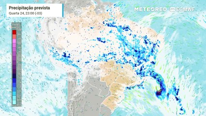 Previsão de Chuvas e Nebulosidade até Sábado (27)