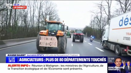 Tải video: Colère des agriculteurs: opération escargot d'un convoi de tracteurs sur l'A12