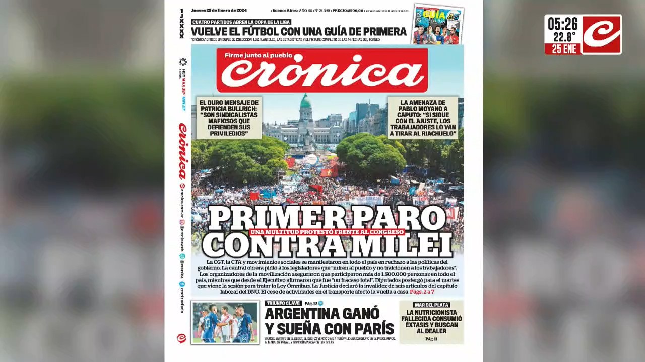 Todas las repercusiones del primer paro nacional contra Javier Milei