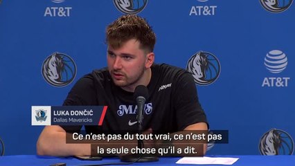 Mavericks - Clash entre un journaliste et Dončić : “Je suis le méchant pour les médias, n'est-ce pas ?”