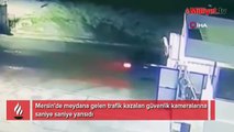 Mersin'de meydana gelen trafik kazaları kameralara böyle yansıdı