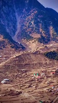 Aerial view of Thal City Kumrat Valley Dir Upper