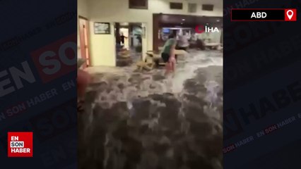 ABD'nin askeri üssünü dev dalgalar vurdu