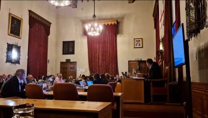 Dale McKean presents a petition to Peterborough City Council