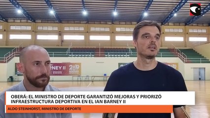Oberá: El Ministro de Deporte garantizó mejoras y priorizó infraestructura deportiva en el Ian Barney II