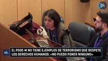 El PSOE-M no tiene ejemplos de terrorismo que respete los derechos humanos: «No puedo poner ninguno»