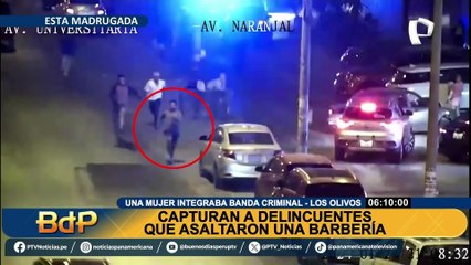 Capturan a delincuentes que asaltaron barbería en Los Olivos: mujer integraba banda criminal