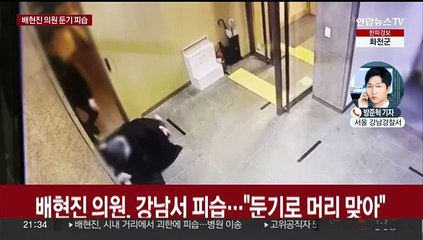 배현진 의원 강남서 둔기에 피습…10대 남성 체포