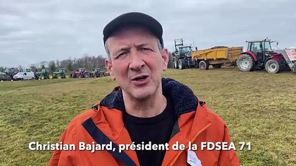 Christian Bajard et la mobilisation des agriculteurs en Saône et Loire