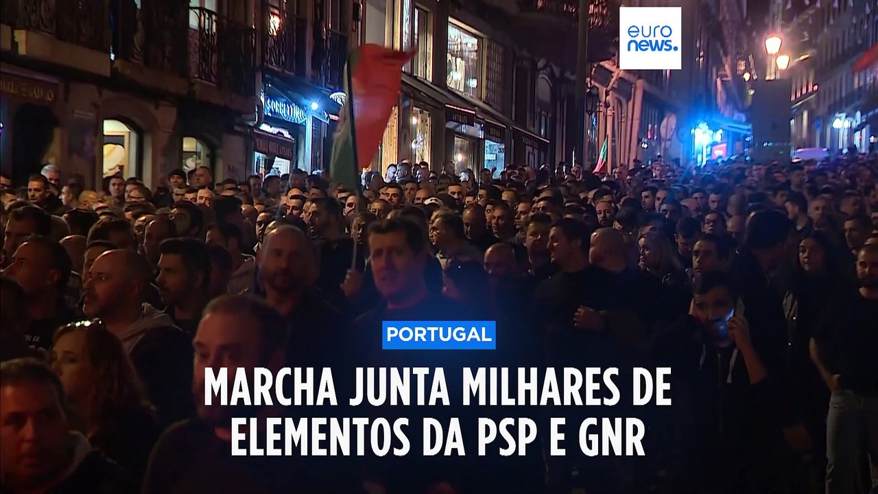 "Polícia unida jamais será vencida": 15 mil elementos da PSP e GNR em marcha histórica em Lisboa