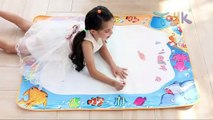 Water Doodle Mat - Kids Painting Writing Color Doodle Drawing Mat Toy Bring Magic Pens Educational Toys for Girls Boys Age Toddler Gift