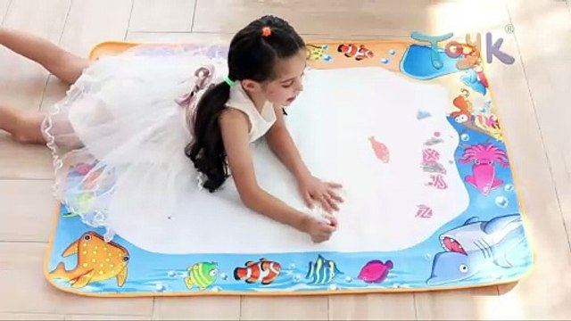 Water Doodle Mat - Kids Painting Writing Color Doodle Drawing Mat Toy Bring Magic Pens Educational Toys for Girls Boys Age Toddler Gift