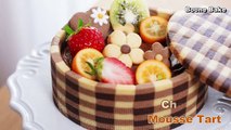 Give a chocolate basket tart that's perfect for Valentine's Day. / Chocolate Mousse Tart /No-gelatin