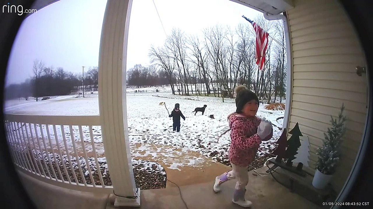 Siblings In The Snow