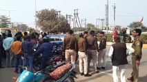 Encroachment on road footpath: After accident administration-police in action