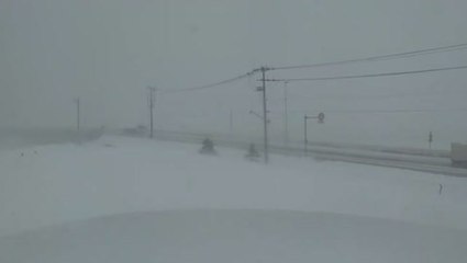 Heavy snowstorm brings whiteout conditions and travel chaos to northern Japan