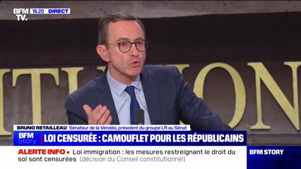 Download Video: Bruno Retailleau (président du groupe LR au Sénat) sur la censure de la loi immigration: 