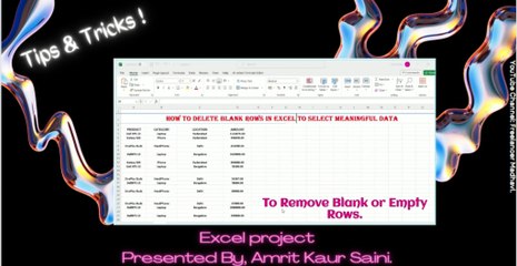 Delete Blank Rows in Excel❕