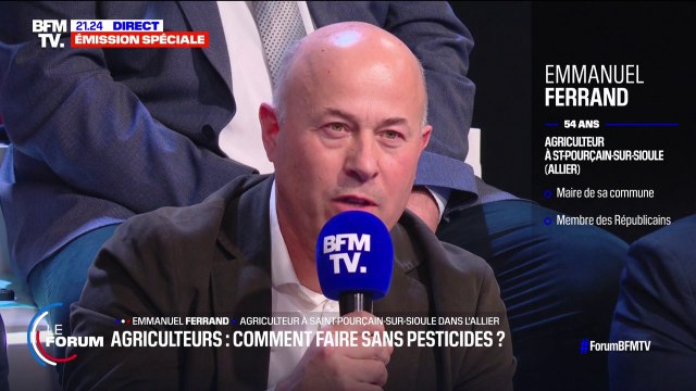 Emmanuel Ferrand, agriculteur: 50% de pesticides en moins, c'est comme enlever une touche sur deux sur le clavier d'un ordinateur et essayer de faire du traitement de texte
