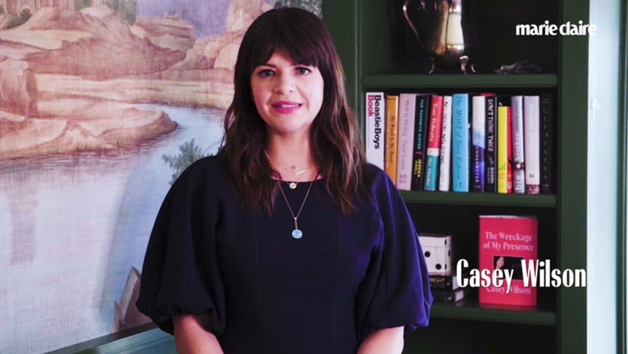 Casey Wilson's Bookshelf Tour: Nicole Byer, David Sedaris & More | Shelf Portrait | Marie Claire