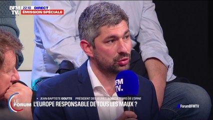 Jean-Baptiste Goutte (président des Jeunes Agriculteurs de l'Orne): "On nous demande de produire une alimentation de qualité mais qui est hors de budget pour le panier des Français"