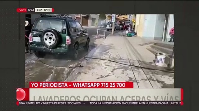 Lavaderos de autos ocupan aceras y vías en Cota Cota, piden control en el lugar