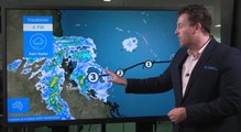 Tropical Cyclone Kirrily crosses the interior of Queensland