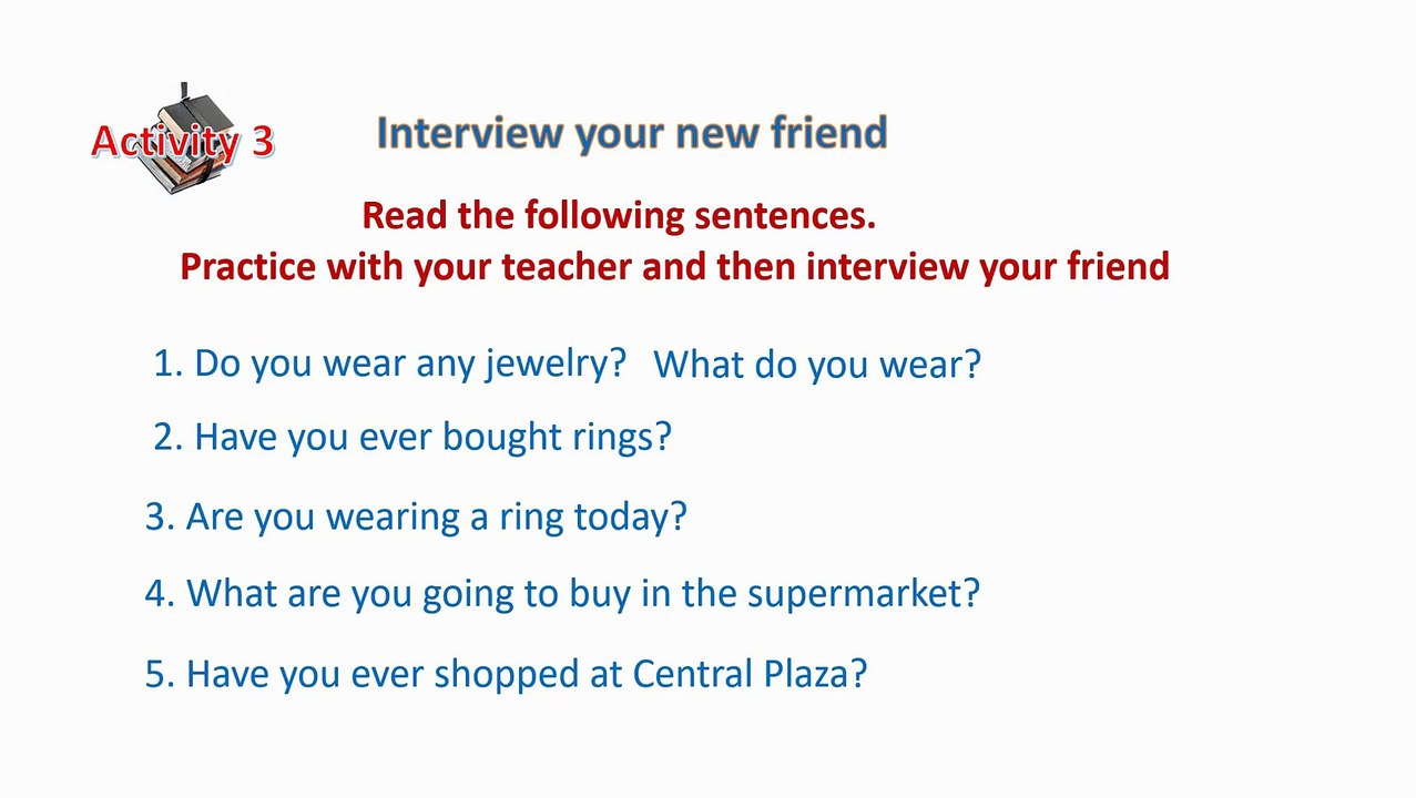 Going shopping |  Activities 3 -4