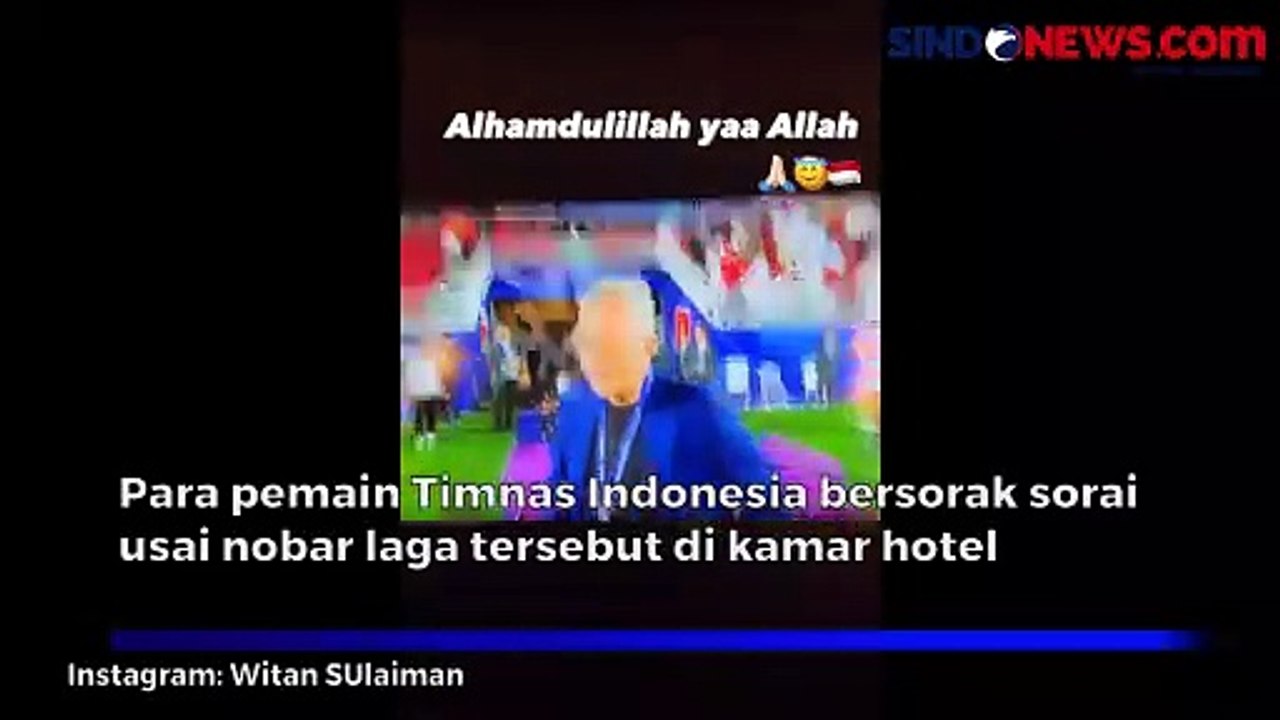 Selebrasi Pecah Pemain Timnas Indonesia saat Lolos ke 16 Besar Piala Asia 2023