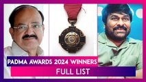Padma Awards 2024 Winners: Venkaiah Naidu, Chiranjeevi Among 132 Recipients; Check Full List
