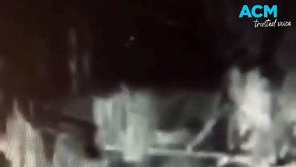 Residents believe CCTV shows the seconds before a rock thrown at car