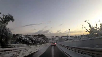 First Snow of Winter in Aichi Japan