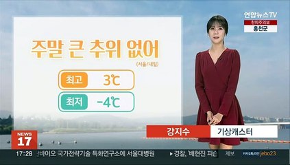 [날씨] 주말 맑고 큰 추위 없어…동해안 '대기 건조'