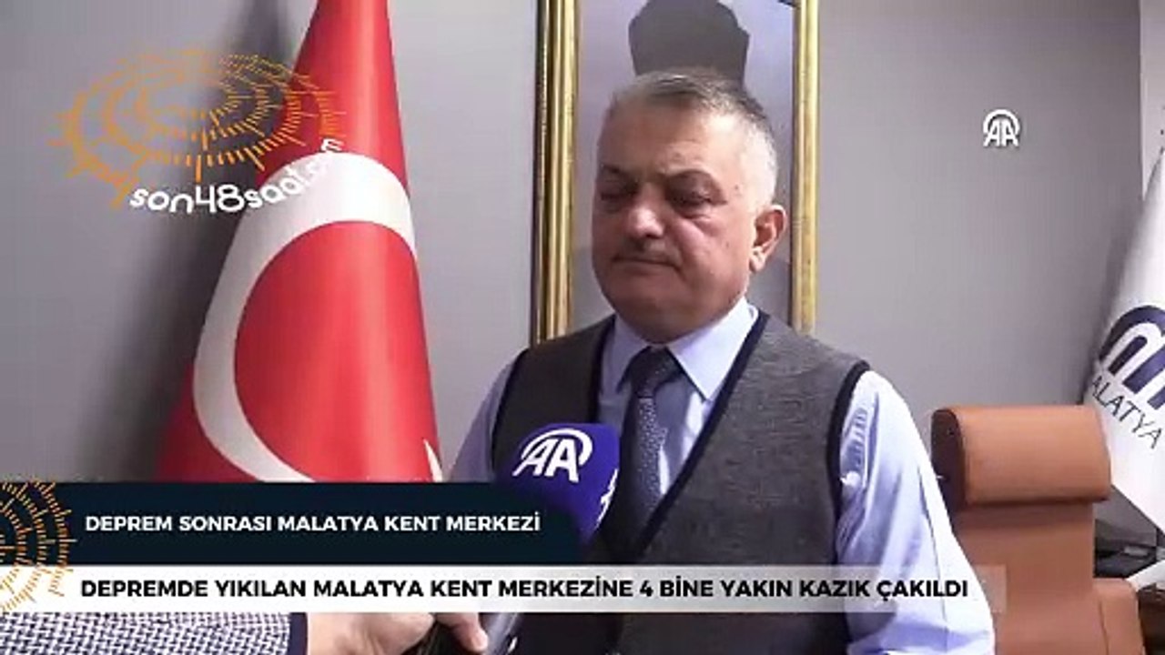 Depremde yıkılan Malatya kent merkezine 4 bine yakın kazık çakıldı