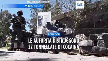 Ecuador, le autorità distruggono 22 tonnellate di cocaina
