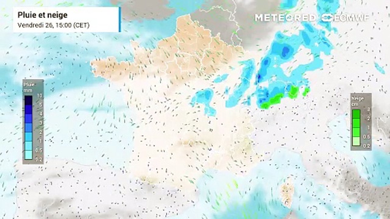 La pluie va se raréfier ces prochaines heures et jours en France ...