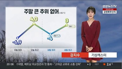 [날씨] 주말 심한 추위 없어…동해안 대기 건조, 화재 조심