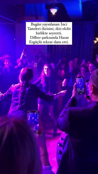 İnci Taneleri'nin kutlamasında Hazar Ergüçlü'den 'Dilber' dansı
