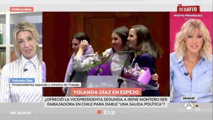 Susanna Griso se deja comer la tostada por Yolanda Díaz a cuenta de la embajada ofrecida a Irene Montero