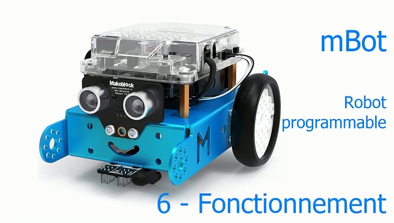 Fonctionnement de mBot, chaîne d'énergie et chaîne d'information