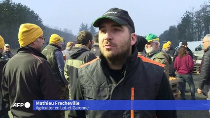 Agricultores bloquean autopistas clave en Francia antes de anuncios del gobierno