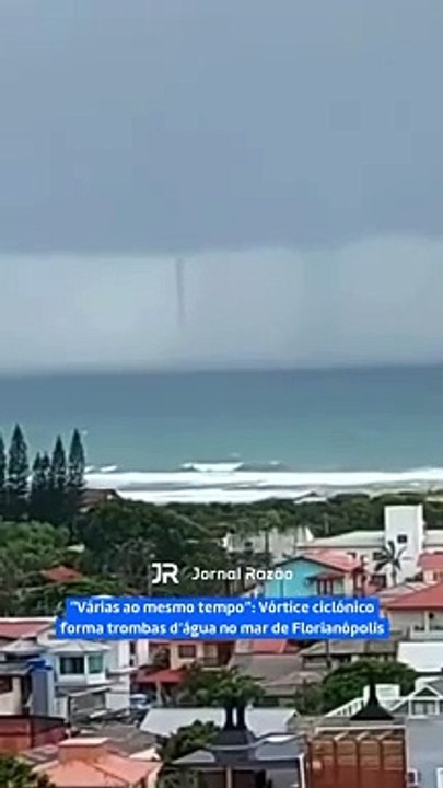 "Várias ao mesmo tempo": Vórtice ciclónico forma trombas d'água no mar de Florianópolis