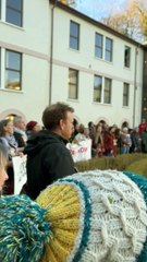 The South Devon Parents for Peace group protest at Follaton House