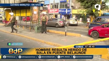 Hombre resulta herido de bala en el Puente Belaunde de Comas
