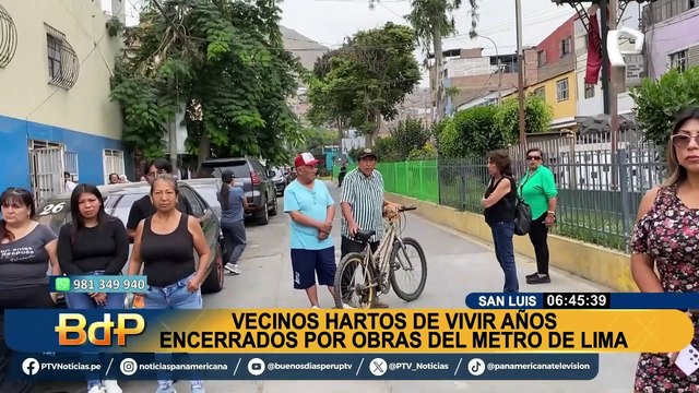 Vecinos de San Luis denuncian que viven encerrados hace 10 años por obras del Metro de Lima