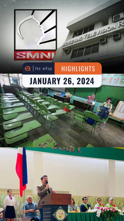 Rappler's highlights: SMNI & MTRCB, Sara Duterte, journalists in Gaza | The wRap | January 26, 2023