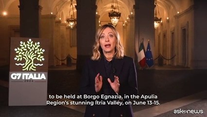 Meloni spiega il logo del G7 con "Mare Nostrum e ulivo secolare"