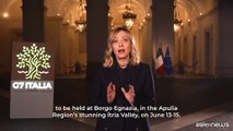 Meloni spiega il logo del G7 con 