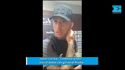 Javier Correa, "Contento y feliz" tras el debut con gol en el pincha