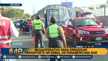 Surco: Se realiza mega operativo para erradicar el transporte informal en la Panamericana Sur